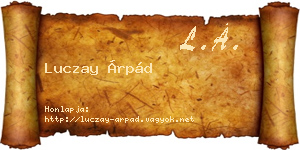 Luczay Árpád névjegykártya