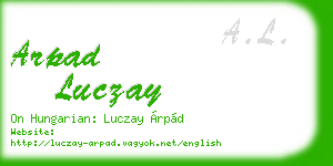 arpad luczay business card